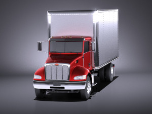 Peterbilt 337 Box 2017 vray 3D Модель