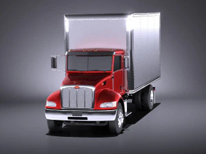 Peterbilt 337 Box 2017 vray 3D Model