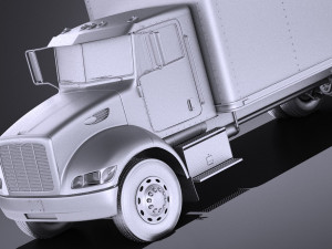 Peterbilt 337 Box 2017 vray 3D Модель