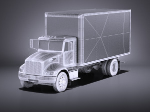Peterbilt 337 Box 2017 vray 3D Модель