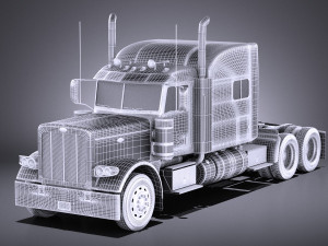 Peterbilt 389 Sleeper Cab 2017 vray Model 3D