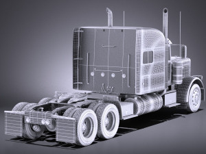 Peterbilt 389 Sleeper Cab 2017 vray Model 3D