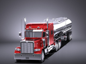 Peterbilt 389 Sleeper Cab Tanker 2017 vray 3D Model
