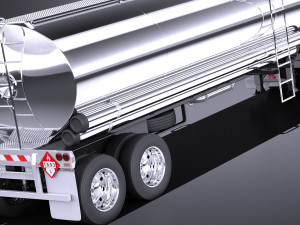 Peterbilt 389 Sleeper Cab Tanker 2017 vray 3D Model