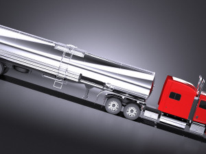 Peterbilt 389 Sleeper Cab Tanker 2017 vray 3D Model