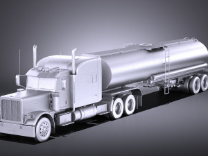 Peterbilt 389 Sleeper Cab Tanker 2017 vray 3D Model