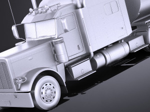 Peterbilt 389 Sleeper Cab Tanker 2017 vray 3D Model