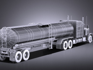 Peterbilt 389 Sleeper Cab Tanker 2017 vray 3D Model