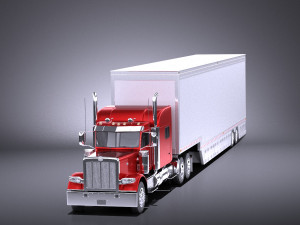 Peterbilt 389 Sleeper Cab Trailer 2017 vray 3D Modell
