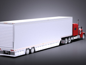 Peterbilt 389 Sleeper Cab Trailer 2017 vray 3D Modell