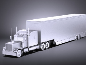 Peterbilt 389 Sleeper Cab Trailer 2017 vray 3D Modell