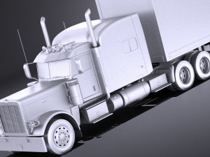 Peterbilt 389 Sleeper Cab Trailer 2017 vray 3D Modell