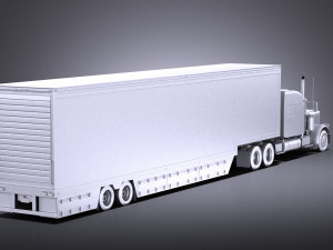 Peterbilt 389 Sleeper Cab Trailer 2017 vray 3D Modell
