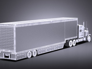 Peterbilt 389 Sleeper Cab Trailer 2017 vray 3D Modell