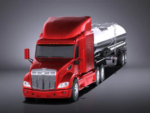 Peterbilt 579 Semi Truck Tanker 2017 vray 3D Модель