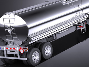 Peterbilt 579 Semi Truck Tanker 2017 vray Modelo 3D