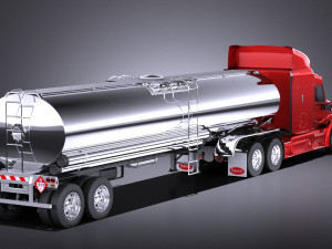 Peterbilt 579 Semi Truck Tanker 2017 vray Modelo 3D