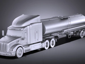 Peterbilt 579 Semi Truck Tanker 2017 vray 3D Модель
