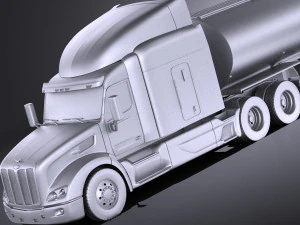 Peterbilt 579 Semi Truck Tanker 2017 vray 3D Модель