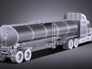 Peterbilt 579 Semi Truck Tanker 2017 vray Modelo 3D