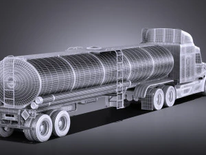 Peterbilt 579 Semi Truck Tanker 2017 vray 3D Модель
