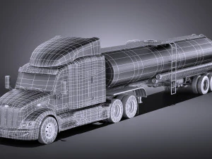 Peterbilt 579 Semi Truck Tanker 2017 vray 3D Модель
