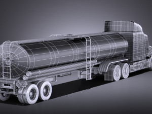 Peterbilt 579 Semi Truck Tanker 2017 vray Modelo 3D
