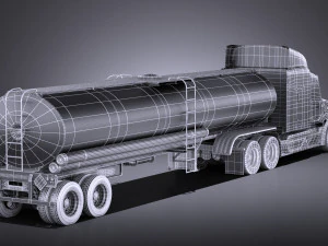 Peterbilt 579 Semi Truck Tanker 2017 vray 3D Модель