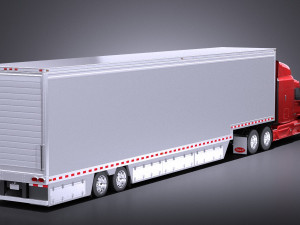 Peterbilt 579 Semi Truck Trailer 2017 vray Modelo 3D