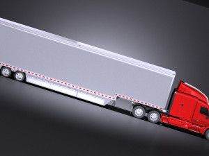 Peterbilt 579 Semi Truck Trailer 2017 vray Modelo 3D