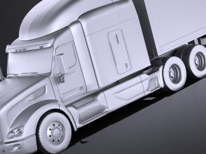 Peterbilt 579 Semi Truck Trailer 2017 vray Modelo 3D