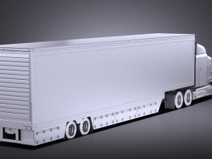 Peterbilt 579 Semi Truck Trailer 2017 vray Modelo 3D