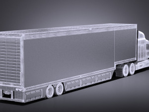 Peterbilt 579 Semi Truck Trailer 2017 vray Modelo 3D