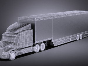 Peterbilt 579 Semi Truck Trailer 2017 vray Modelo 3D