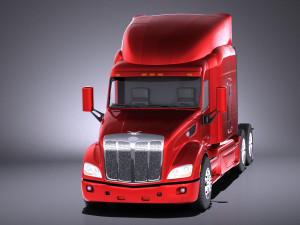 Peterbilt 579 Semi Truck 2017 vray Model 3D