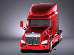 Peterbilt 579 Semi Truck 2017 vray 3D Model