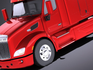 Peterbilt 579 Semi Truck 2017 vray Model 3D