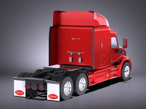 Peterbilt 579 Semi Truck 2017 vray Model 3D