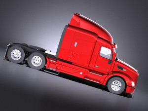 Peterbilt 579 Semi Truck 2017 vray Model 3D