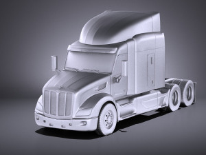 Peterbilt 579 Semi Truck 2017 vray Model 3D