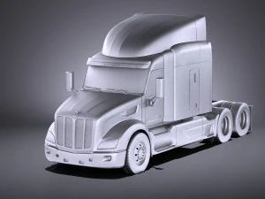 Peterbilt 579 Semi Truck 2017 vray 3D Model