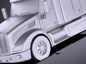 Peterbilt 579 Semi Truck 2017 vray Model 3D