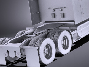 Peterbilt 579 Semi Truck 2017 vray Model 3D