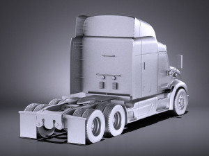 Peterbilt 579 Semi Truck 2017 vray Model 3D