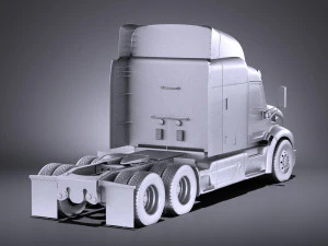Peterbilt 579 Semi Truck 2017 vray 3D Model