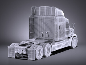 Peterbilt 579 Semi Truck 2017 vray Model 3D