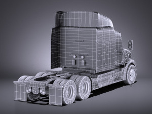 Peterbilt 579 Semi Truck 2017 vray Model 3D