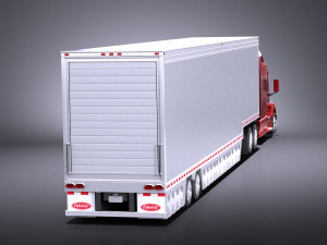 Peterbilt 587 2017 Truck with Trailer vray Modèle 3D