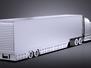 Peterbilt 587 2017 Truck with Trailer vray Modèle 3D