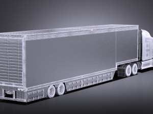 Peterbilt 587 2017 Truck with Trailer vray Modèle 3D